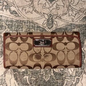 Coach Brown and Tan Wallet